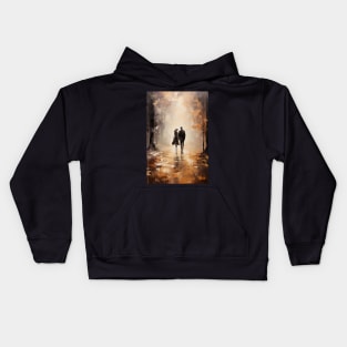 Walk into the woods at golden hour ! Kids Hoodie